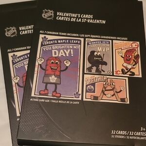 NHL Valentine's Cards - Black and Blue